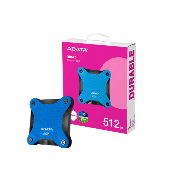 ADATA SOLIDO EXTERNO 512GB SD620-512GCBL Antigolpes Azul