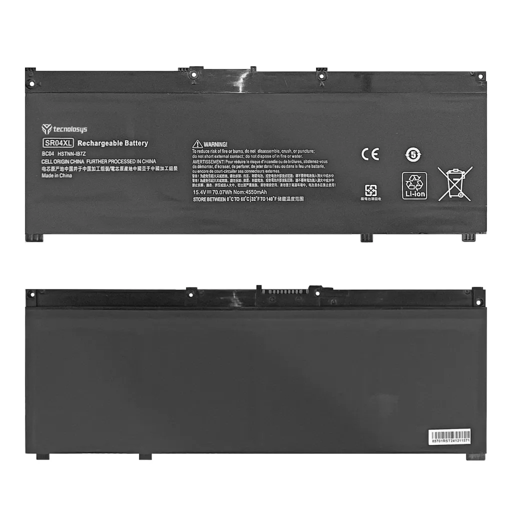 BATERIA para  HP SR04 SR04XL PAVILIONG 15-CX / 15CB SERIES - OMEN 15-CE / 15-DC / 17-CB  SERIES - ENVY 15-CN / X360 15-CP / 17-BW SERIES