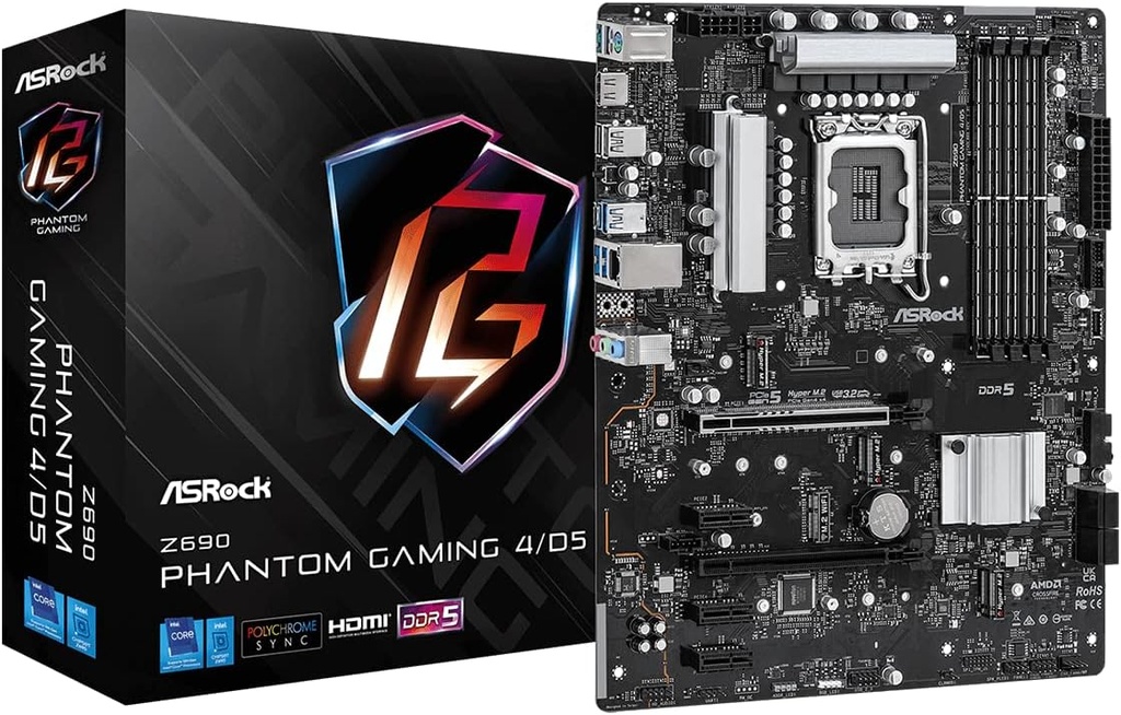 [K98112] BOARD ASRock Z690 Phantom Gaming 4/D5 LGA 1700 Intel Z690 DDR5