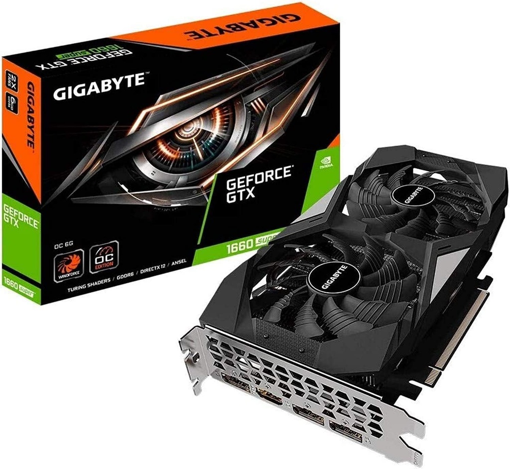 [B00202] Gigabyte Gv-N166SOC-6GD GeForce GTX 1660 Super OC 6G Graphics Card, 2X Windforce Fans, 6GB 192-bit GDDR6