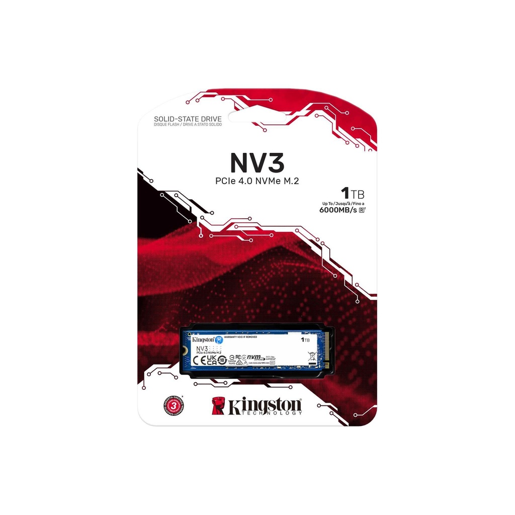 [A11000] SSD M.2 NVME 1TB KINGSTON NV3 6000MB/S PCIe 4.0