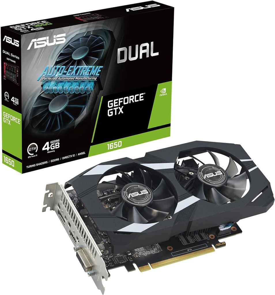 [K94512] TARJETA DE VIDEO ASUS GEFORCE GTX 1650 DUAL GDDR6 4GB