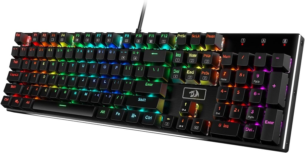 Teclado Redragon Redragon K556 DEVARAJAS mecánico RGB LED