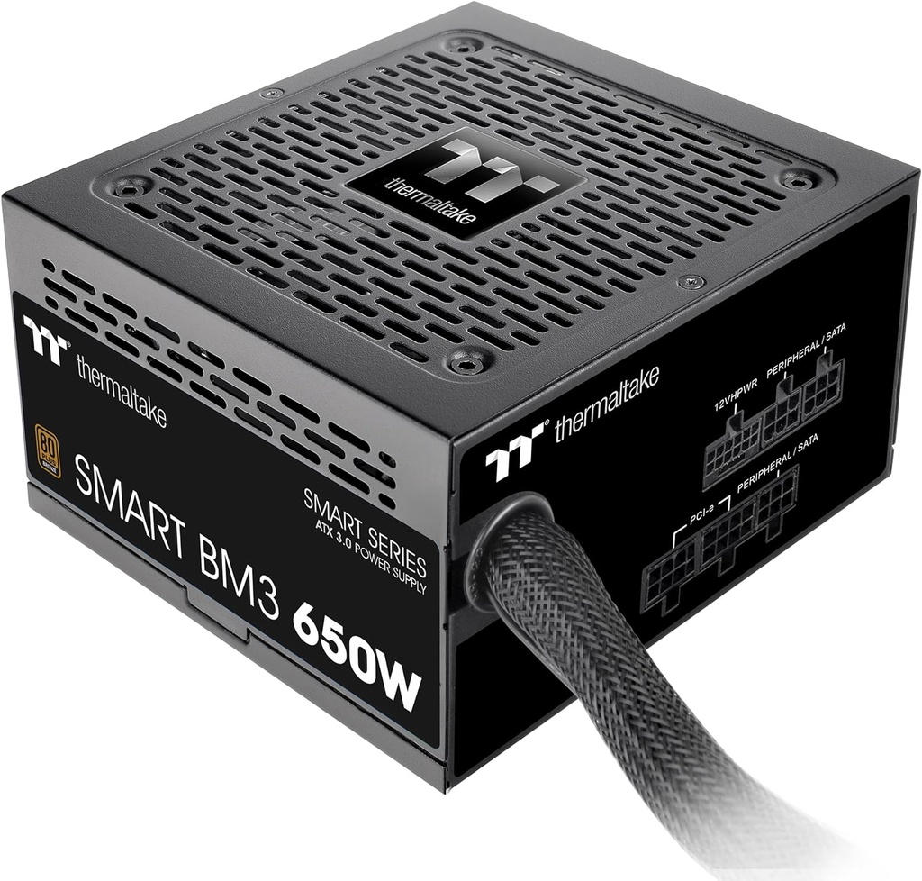 [FTK650] Thermaltake Smart BX3 650W 80Plus Bronze ATX 3.0 y PCIE 5.0 Ready Fuente de alimentación semimodular