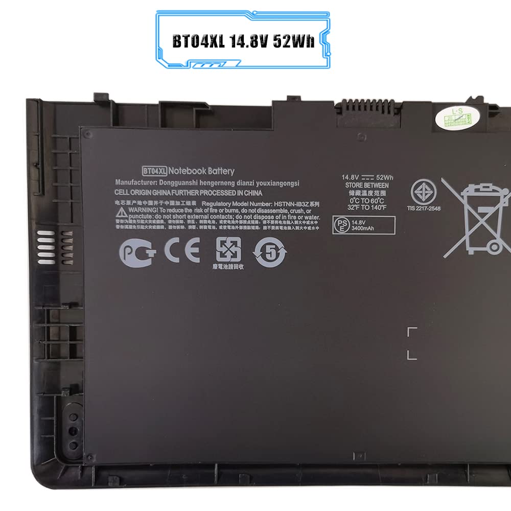 BATERIA HP Elitebook Folio 9470 9470M 9480M HP BT04XL 14.8V 52Wh