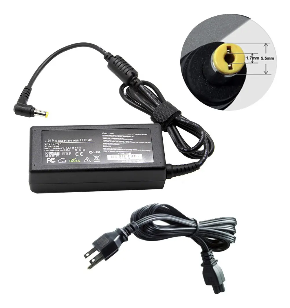 CARGADOR PARA ACER 19V 2.37A 5.5 x 1.7MM HOMOLOGADO