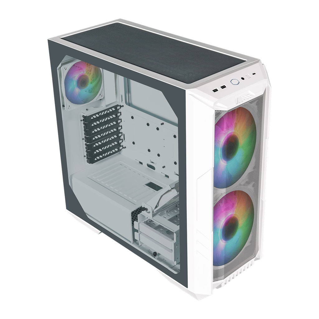 CHASIS ATX COOLER MASTER HAF 500 ARGB BLANCO