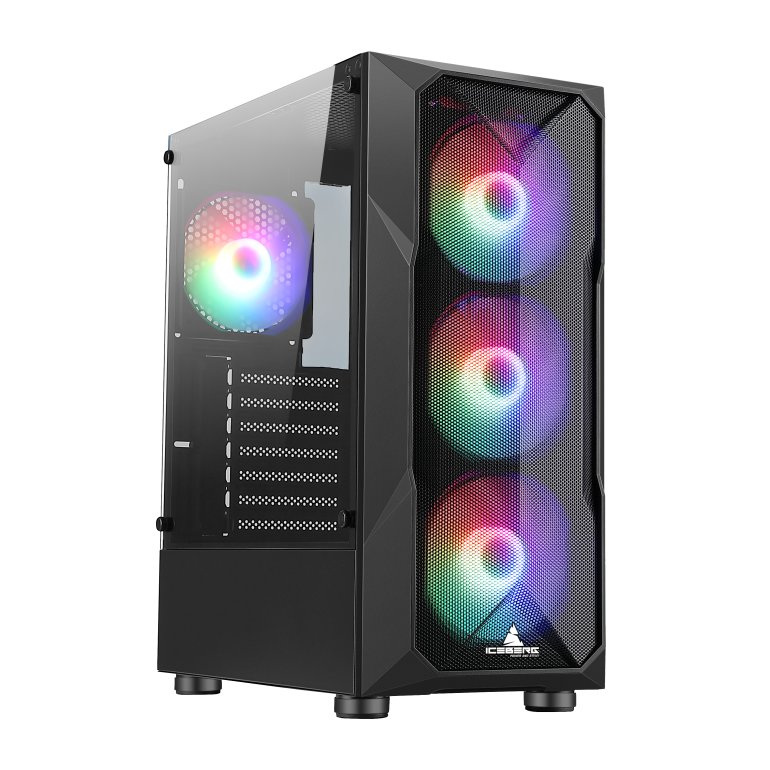 [ICBFGS] CHASIS ICEBERG FLOW GS 4 COOLERS ARGB / ATX / Vidrio Templado