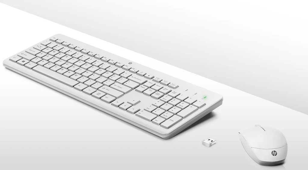 COMBO TECLADO MOUSE HP INALAMBRICO BLANCO