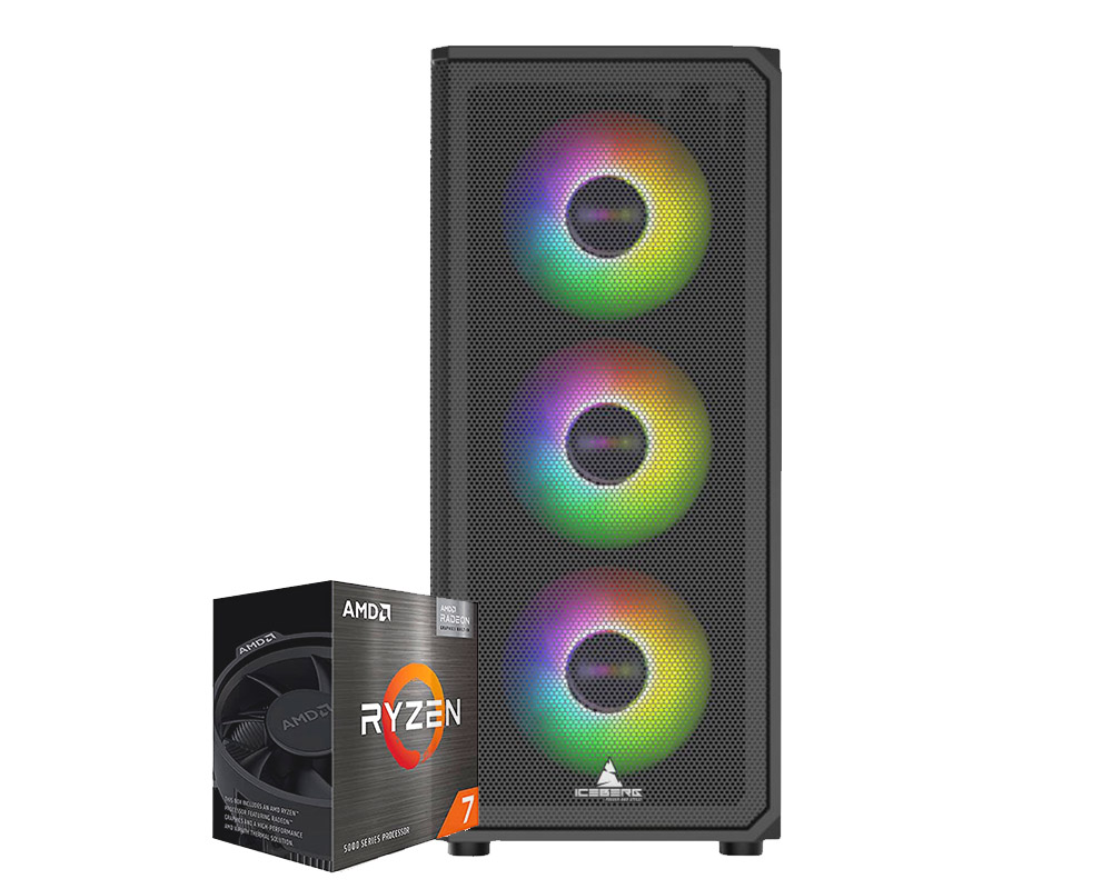 [ENS020] CPU ICEBERG NEGRA RYZEN 7 5700G/16GB RAM/M.2 NVME 500GB