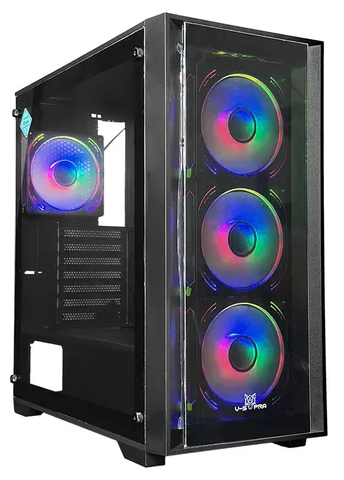 [SUP4C] Chasis Gamer Pc Argb Atx Con Controlador + 4 Cooler