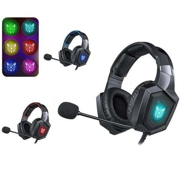 DIADEMA GAMER ONIKUMA K8 NEGRA CON LUZ RGB