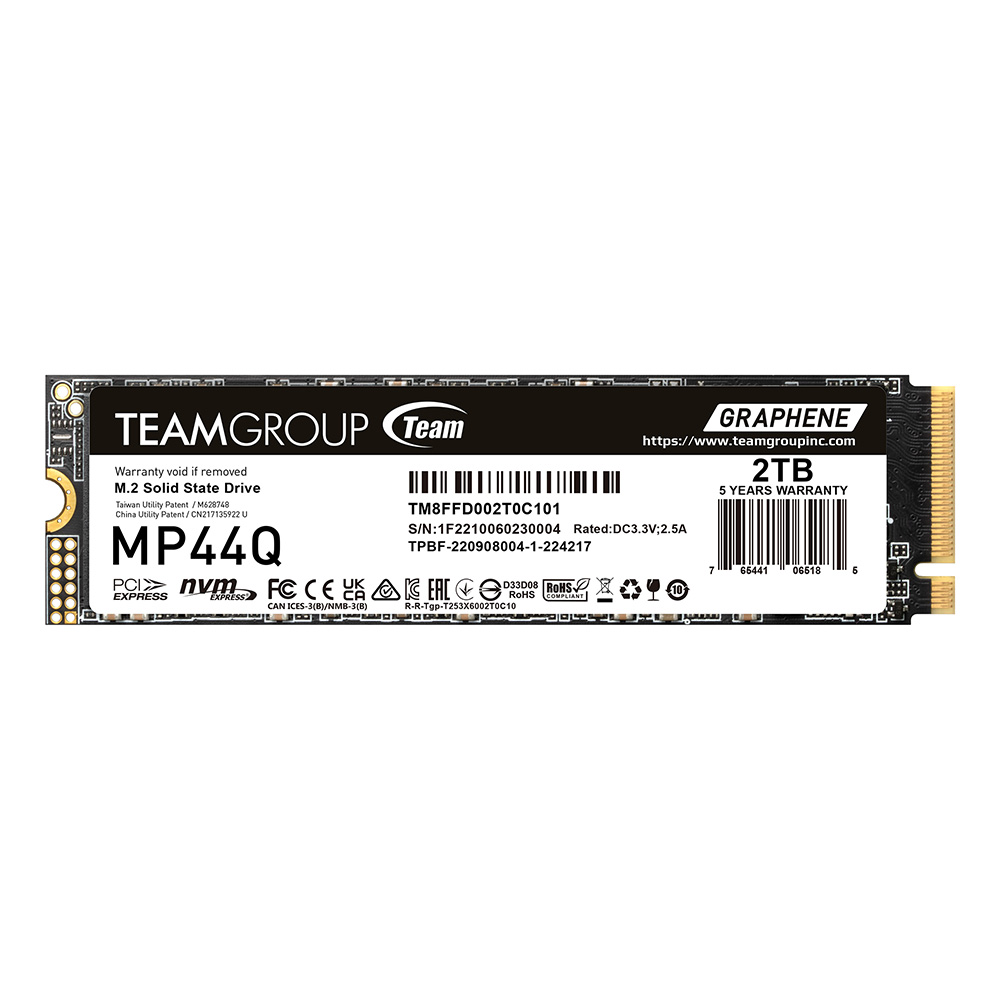 DISCO SOLIDO SSD 2TB TEAMGROUP MP44Q GEN 4X4 M.2 2280 PCIE 4.0 NVME