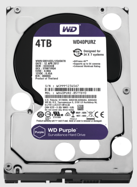 [AWD4TB] Disco Duro HDD 4TB WESTERN DIGITAL PURPLE sata 6Gb/s WD11PURZ
