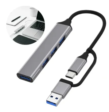 HUB USB/TIPO C 4 PUERTOS 3.0 METALICO