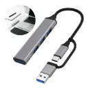 HUB USB/TIPO C 4 PUERTOS 3.0 METALICO