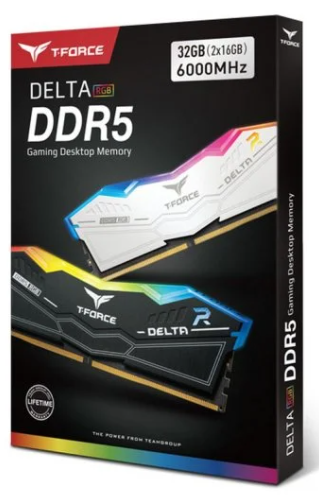 KIT MEMORIA RAM T-FORCE DELTA (2X16GB) 32GB DDR5 6000MHZ NEGRA RGB