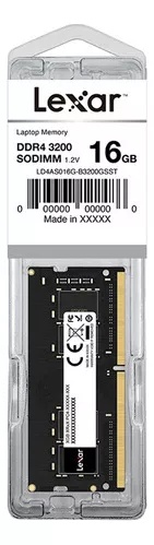 MEMORIA RAM PORTATIL DDR4 16GB LEXAR 3200MHZ