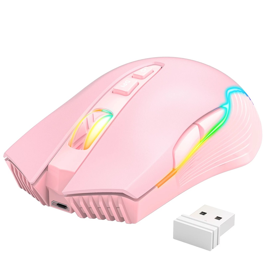 Mouse Gamer Inalambrico CW905 Rosa Pink Onikuma