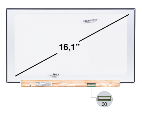 PANTALLA PORTATIL LED ULTRA SLIM 16.1 PUL 30 PINES NANO EDGE FULL HD SIN SOPORTES