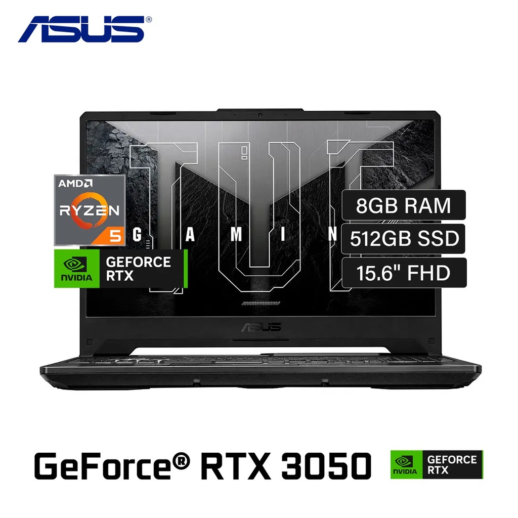 [ASUS20] PORTATIL ASUS FA506NC-HN006 AMD RYZEN 5 7535HS RAM 8 GB NVME 512 GB 15.6 PULG FHD 144HZ T.V RTX 3050 4GB GRAPHITE BLACK