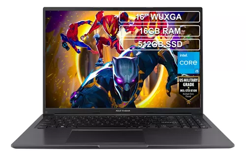 PORTATIL ASUS X1605ZA-MB912 INTEL CORE I5 12500H RAM 16GB SSD 512GB 16 PULG INDIE BLACK