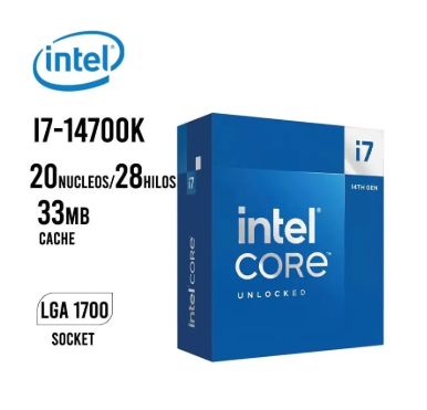 [A1470K] PROCESADOR INTEL CORE I7 14700K / 20 NUCLEOS - 28 HILOS 5,6GHZ