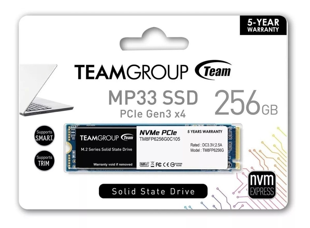 [A5824] SSD M.2 NVME TEAM GROUP 256GB