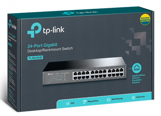 Switch 24 Puertos Gigabit 10/100/1000 TL-SG1024D Escritorio/rack TP-LINK