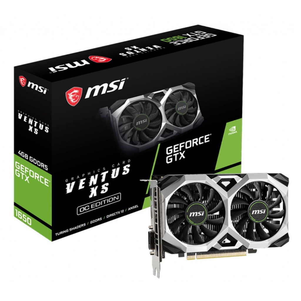 [B00048] TARJETA DE VIDEO MSI GTX 1650 Ventus XS 4G OCV1 DDR5 (RENOVADO)