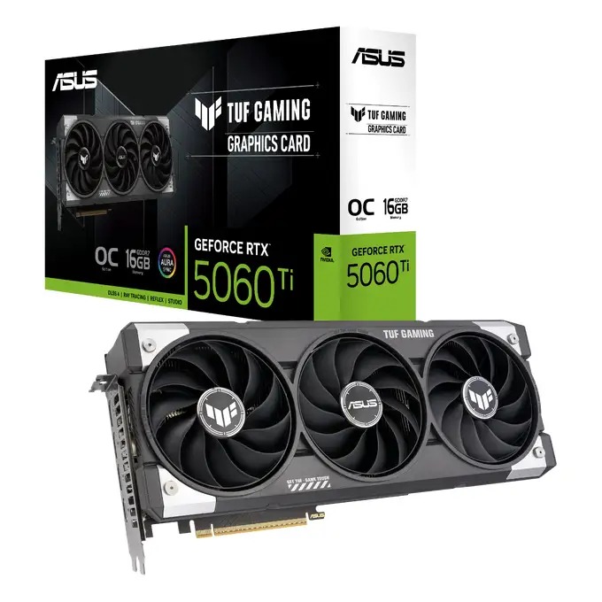 [A5060TI] TARJETA VIDEO ASUS TUF Gaming GeForce RTX™ 5060 Ti 16GB GDDR7 OC Edition