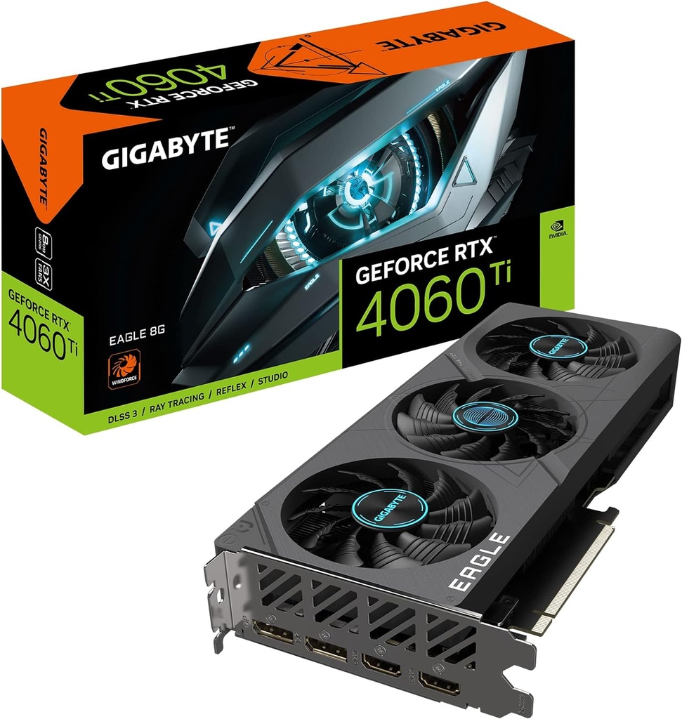[OPEN145] TARJETA VIDEO GIGABYTE RTX 4060 TI EAGLE 8GB MODELO: GV-N406TEAGLE-8GD