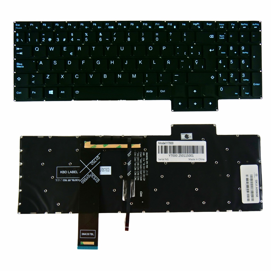TECLADO LENOVO LEGION Y7000 2020 R7000 2020 GY530 GY550 GY750 Y550-15 Y550-17 5-15ARO5H 5-15IMH05H 5-17ACH6H,LENOVO IDEPADA 3-15IMH05 15ARH05 15ACH05 MIRAR FLEX RETRO