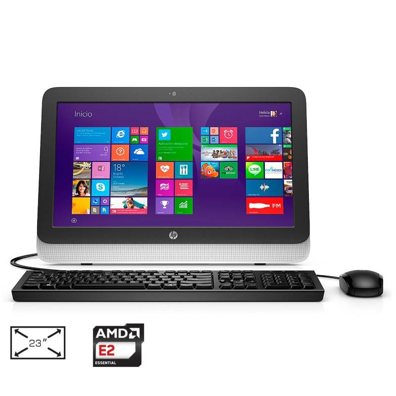 [B00108] TODO EN UNO HP 23-R015LA AMD E2-6110 APU 1.50GHZ RAM DDR3 6GB SOLIDO 240GB LED 23 PULG