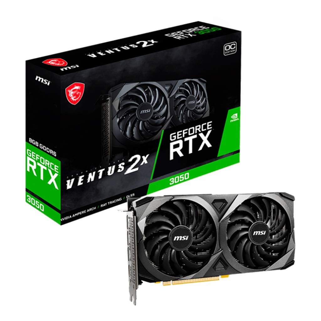 [MSI6GB] TARJETA VIDEO MSI RTX 3050 VENTUS 2X GDDR6 6GB