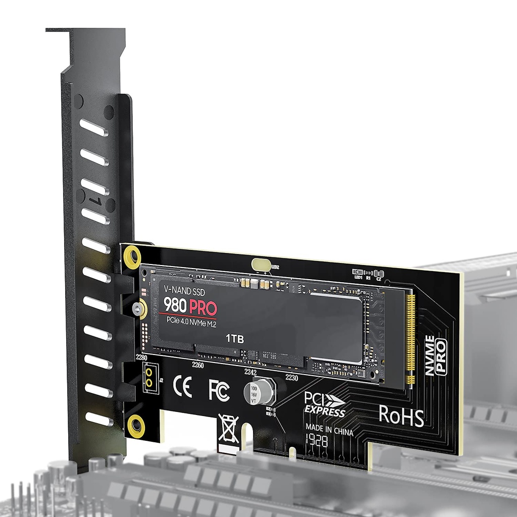 ADAPTADOR PCI EXPRESS 16X M.2 NVME 4 GEN PCI 4.0 64Gbps