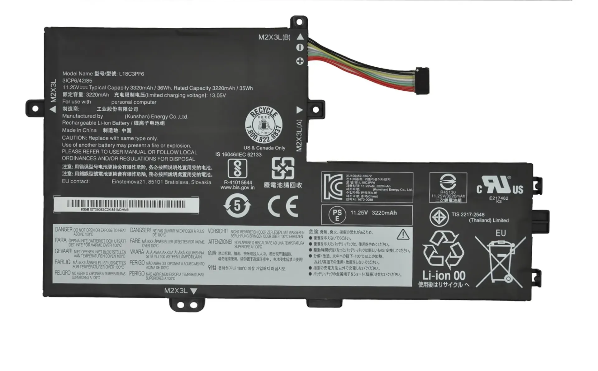 BATERIA PARA LENOVO L18L3PF2 IDEAPAD S340-14IML / C340-15IWL-15IIL / S340-15IWL / Flex-15IWL