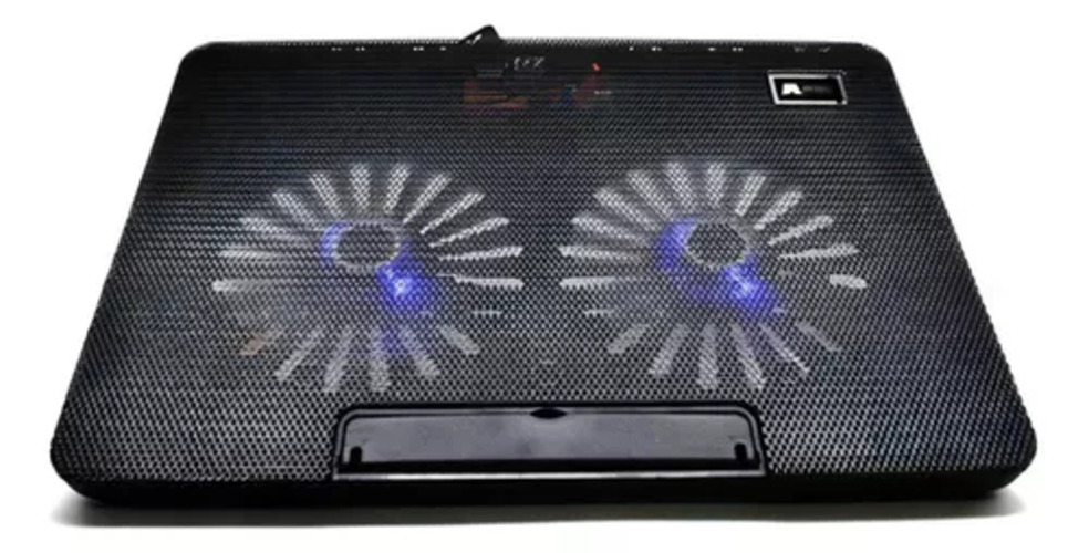 [CP003] Base Refrigerante Doble Ventilador A2 | Silencioso | 2 Usb Color Negro