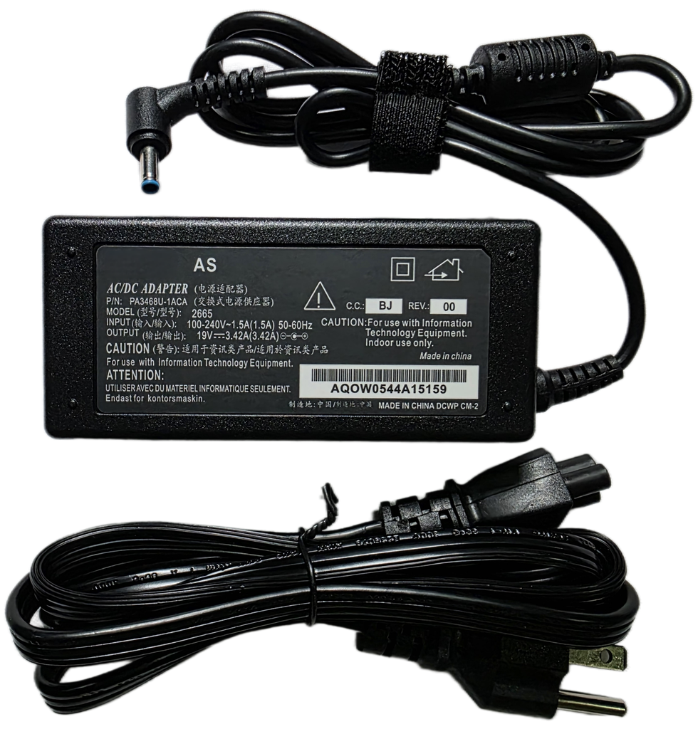 CARGADOR PARA ASUS VIVOBOOK 19V 3.42A 4.5X3.0MM HOMOLOGADO