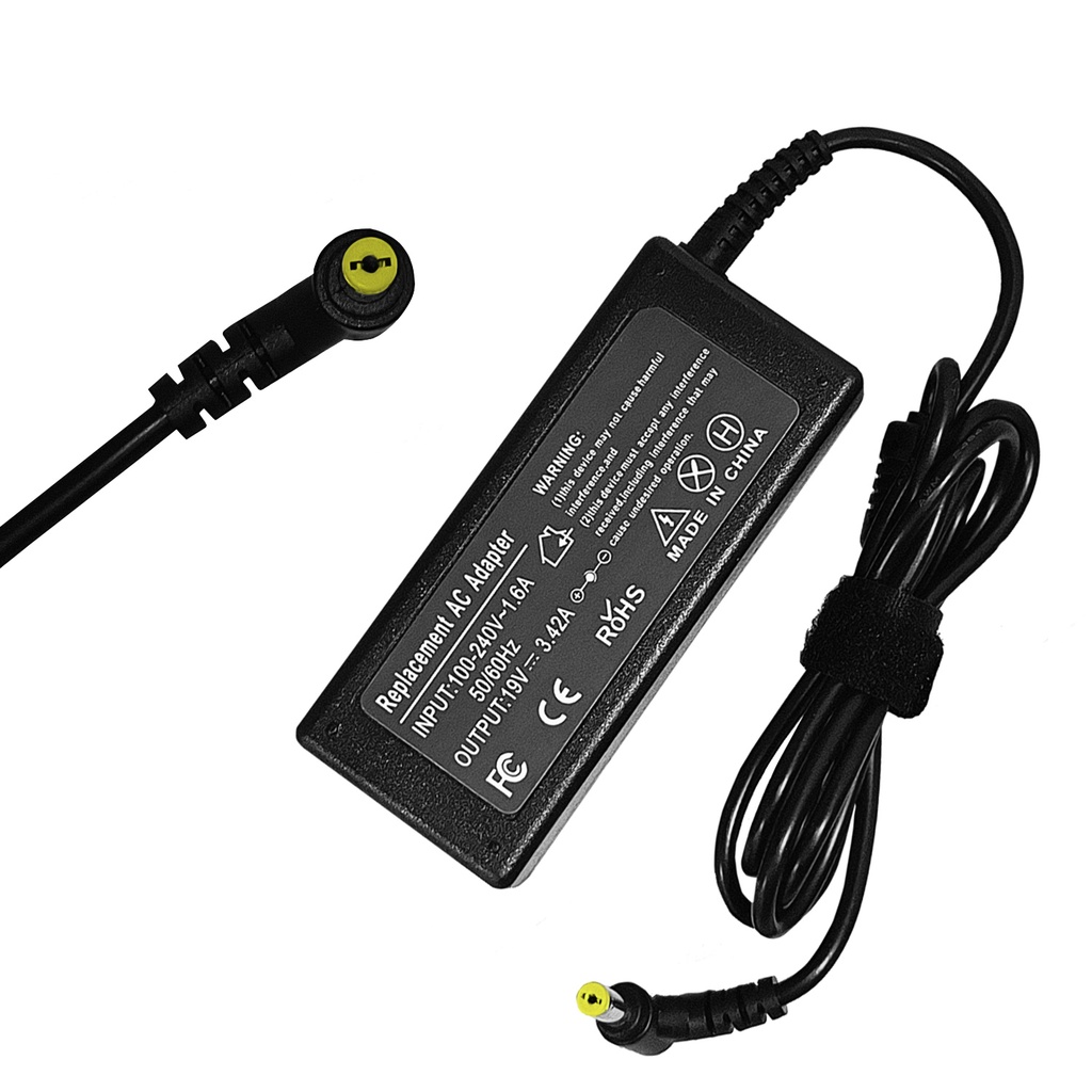 [A09103] CARGADOR PORTATIL ACER 19V 3.42 AMP (COMPATIBLE 2.37AMP, 2.1AMP) 5.5*1.7MM HOMOLOGADO