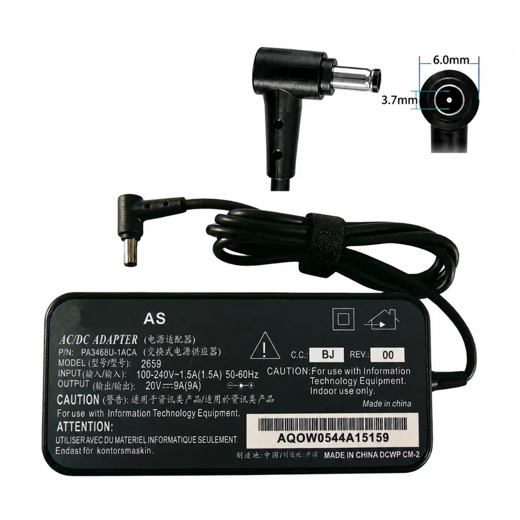 CARGADOR ASUS TUF GAMING 20V 9AMP 180W 6.0X3.7MM HOMOLOGADO