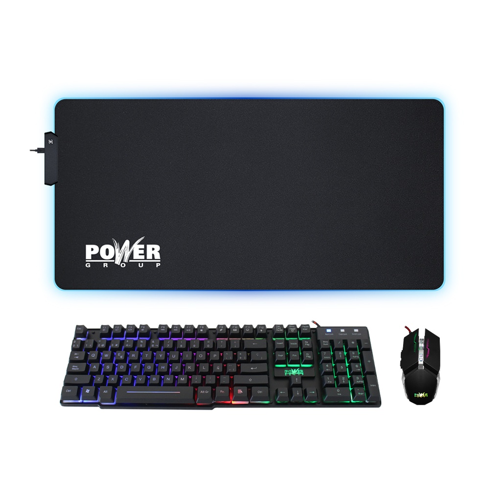 [GC801] Combo Gaming Teclado, Mouse y Padmouse PowerGroup GC-801