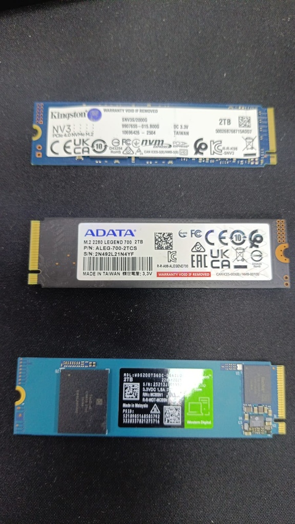 [OP2TB] DISCO SSD M.2 NVME 2TB KINGSTO/WESTERN DIGITAL/ADATA OPEN BOX