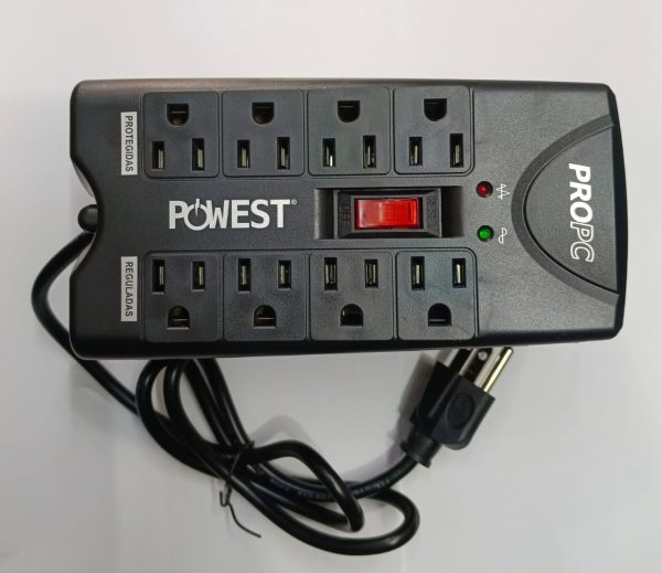 [AP1008] ESTABILIZADOR POWEST 1000W 8 TOMAS