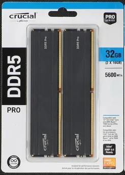 KIT RAM PC (2X16) 32GB DDR5 5600MHZ CRUCIAL PRO