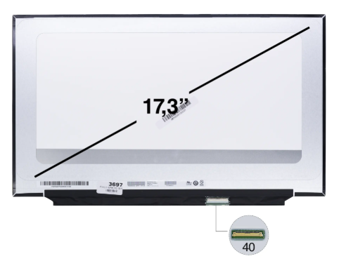 [A01072] PANTALLA PORTATIL LED ULTRA SLIM 17.3 PUL 30 PINES NANO EDGE FULL HD 60HZ SIN SOPORTES