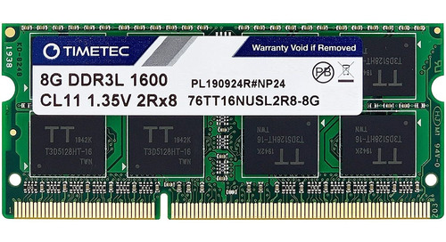 RAM PORTATIL DDR3 8GB PC3L 1.35V 1600MHZ-12800 TIMETEC