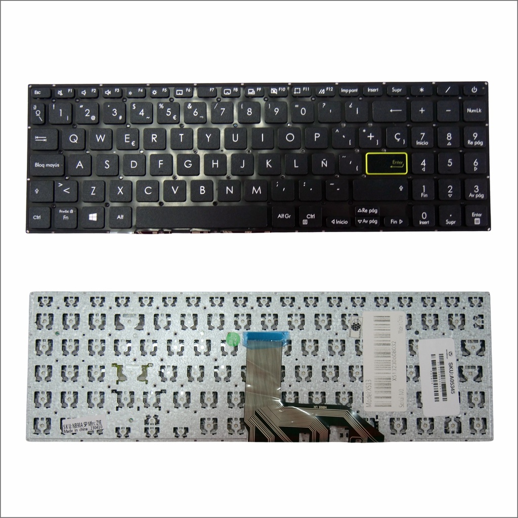 [A05345] TECLADO ASUS X513 S533 K513 D513 M513ua VivoBook15 S533 M5600IA E510