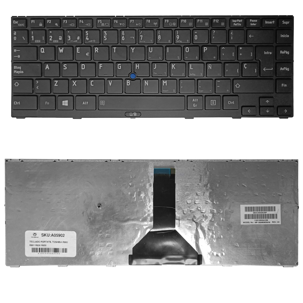 [A05902] TECLADO PORTATIL TOSHIBA R800 R801 R830 R850 T01B