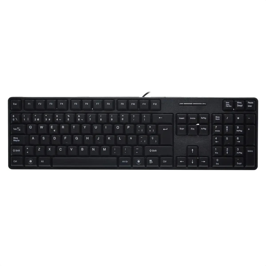 [H818] Teclado Alambrico H818 Español Negro